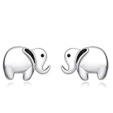 Sterling Silver Good Luck Elephant Necklace and Earrings Jewelry for Women (Elephant Earrings)