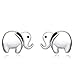 Sterling Silver Good Luck Elephant Necklace and Earrings Jewelry for Women (Elephant Earrings)