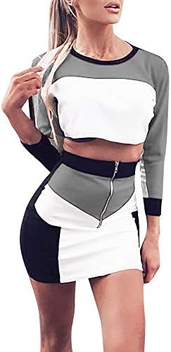 Kanpola Women Tracksuit Sweatshirt Skirt Sets Sport Long Sleeve Wear Casual Suit