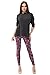 Bentibo Women's Fashion Floral Printed Spandex Leggings Skinny Pants Hot Pink M