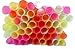 50 LARGE DIAMETER EXTRA LONG Smoothie Milkshake Straws Almost 1/2 Inch Diameter x 12 Inches Long (50, 12 Inches)