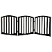 Arf pets Free Standing Wood Dog Gate, Step Over Pet Fence, Foldable, Adjustable - Espresso