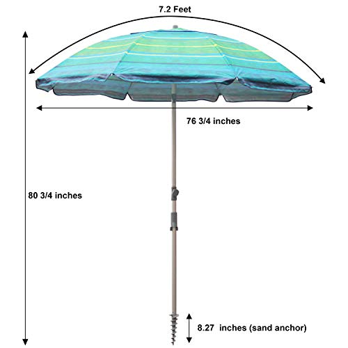 1 Blissun+Portable+Umbrella+Anchor+Stripe