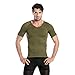 HÖTER Mens Slim and Tight Super Soft Compression & Slimming Shaper V-Neck Compression Shirt