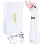 Blackhead Remover, Adauthuang Mini Facial Pore Blackhead Acne Removal, Powerful Comedone Extractor, Healthy Pore Vacuum Extractor, USB Rechargeable Comedo Suction Tool, 1 Set of 4 Tips (White)