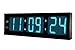 Ivation Oversized Large Digital Wall Clock - Big LED Digital Clock w/Large Display, Shelf or Wall Mount (36 Inch - Blue) 6 Brightness Levels | Time Memory | Remote, Mounting Holes & Hardware