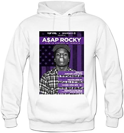 ASAP Rocky Mens Hoodie Sweatshirt XL White