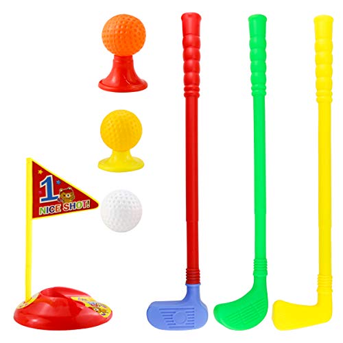 Twdrer Plastic Golfer Toy Toddler Golf Game Toy Set,Educational Golf Clubs Toys for Toddlers,Kids,Children