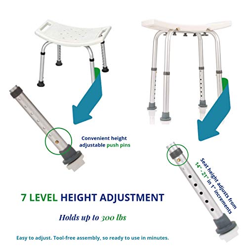 Bath Bench Shower Tub Bench Without Back (White) Pricepulse