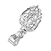 10 Pieces Silver Plated 24mm Decorated Carved Pendant Pinch Bail Supplies for Jewelry Findings (Silver Plated)
