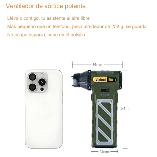 MOCOFLY Sopladora de Aire Inalámbrica 130000 RPM, 8000mAh, 3 Velocidades | sopladora aire inalambrica, soplador aire, ventilador turbo mini jet, mini turbo fan, PC autos muebles exterior