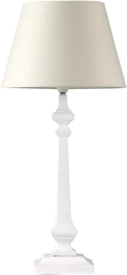white candlestick table lamp