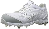 Mizuno Women's 9-Spike Advanced Sweep 3 Softball Shoe, White, 8 D US