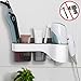 VIEFIN Adhesive Hair Dryer Holder Wall Mount,No Drilling Hair Dryer&Styling Tools Organizer Storage,Blow Dryer Hair Curler Brush Cleanser Rack(Large, Gray)