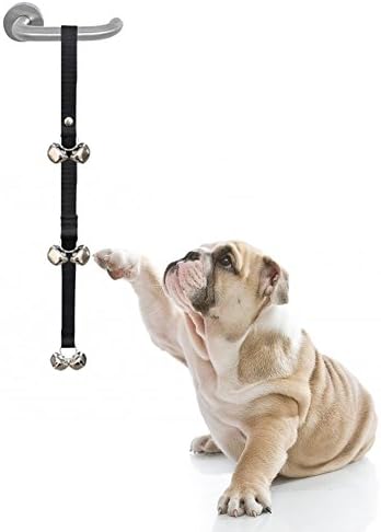 Dog Potty Training Door Bells/ Dog Bells for Door - 6 Pcs'' Large Loud Doggy Jingle Bells - Easy for Toilet Training - Length Adjustable with Free Puppy Training Directions Included
