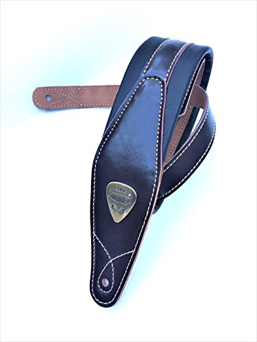 Legato Guitar Strap 3 Inches Wide Double Padded Soft Leather - Thumbnail 3
