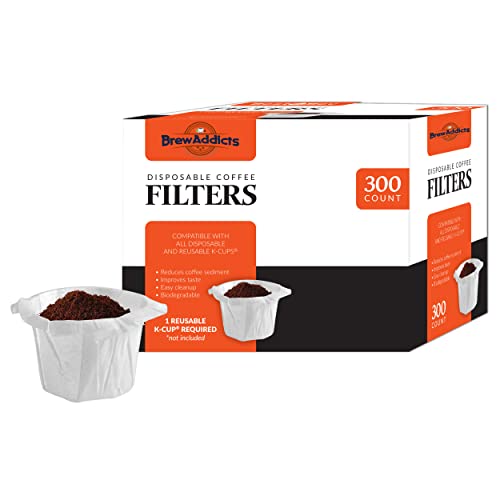 Brew Addicts 300 Disposable KCup Paper Coffee Filters Disposable