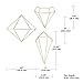 Umbra Prisma Wall Décor – Modern Geometric Wall Sculptures, Decorate your Wall With Modern Metallic Wire Shapes, Table top Décor, Ceiling Décor, Set of 6, Matte Brass, Model Number: 470520-221