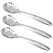 ERCRYSTO Stainless Steel Square Spoons - Set of 3 (Large)