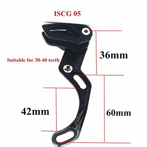 DEERU MTB Chain Guide Direct Mount Chainring Guard, 30-40T, Perfect for Most Bicycle Road Bike Mountain Bike BMX Fixie (Aluminum Alloy) (Black-ISCG05)