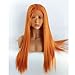 Orange Color Kanekalon Fiber 13×6 Inch Lace Real Natural For Women–Soft&Smooth, Straight Lace Front Wig,Elastic Straps,Comfortable & Adjustable For Perfect Fit –1002F# Blonde 250D 22