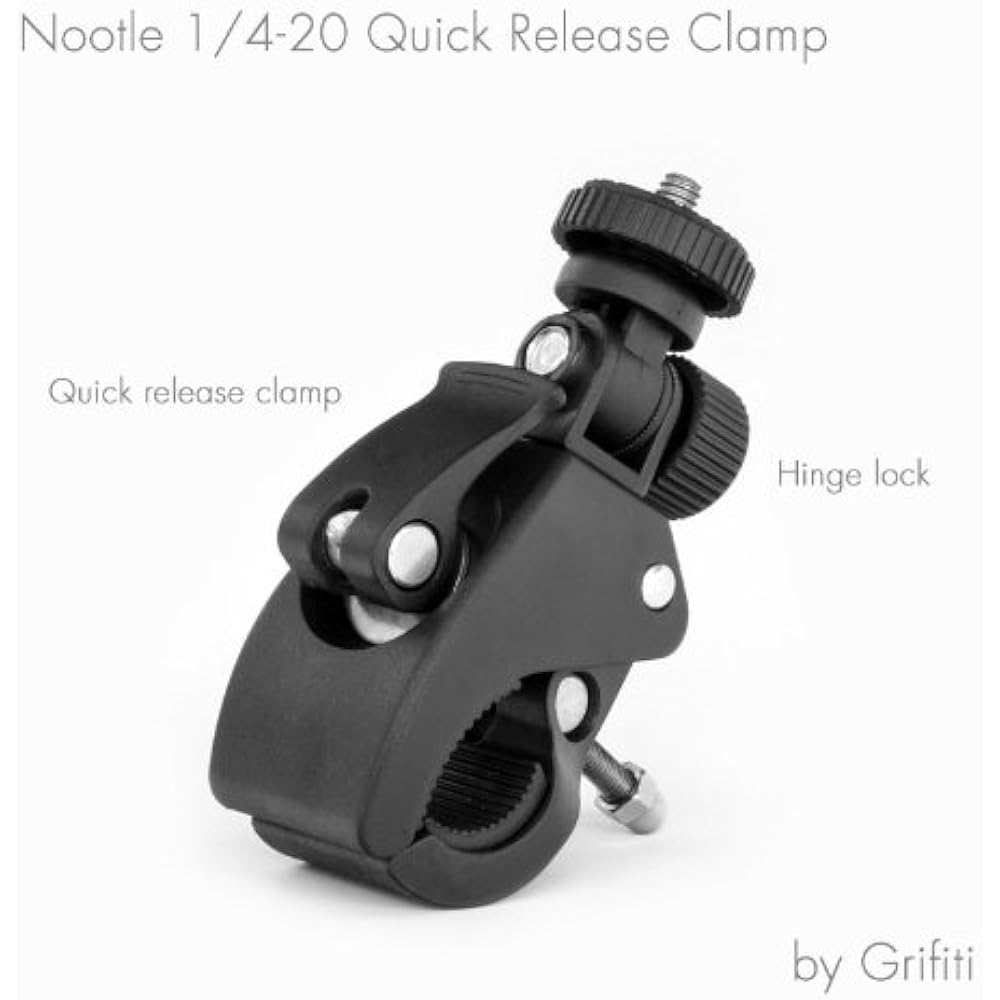 Grifiti Nootle Quick Release Pipe Clamp With 1/4 20 Threaded Head