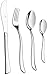 Royal 40-Piece Silverware Set – 18/10 Stainless Steel Utensils Forks Spoons Knives Set, Mirror Polished Cutlery Flatware Set - Curved Design