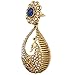 Blue peacock motif Faux India Artisan earrings set PCEAZ003BL