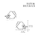 LUHE Honeycomb and Honey Bee Earrings Cute Sterling Silver Stud Earrings for Women