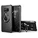 Galaxy S8 Case with Metal Ring Holder Kickstand, SmartLegend Dual Layer Shockproof Heavy Duty Protection Defender Armor Case [Magnetic Car Mount Compatible] for Samsung Galaxy S8 - Black