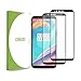 CIMOXI Screen Protector Compatible OnePlus 5T [2 Pack] Full Adhesive Maximum Screen Coverage 2.5D Tempered Glass Screen Guard Film, Case-Friendly Screen Saver OnePlus 5T-Black