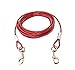 20 Feet Long Dog Leash - Heavy-Duty Tie-Out Chain Cable Suitable For Dogs Up To 60lbs - Dog House, Dog Training, Pet Supplies, & Accessories, Chrome Plated Anti Rust Stake (20 FOOT Dog Tie-Out cable)