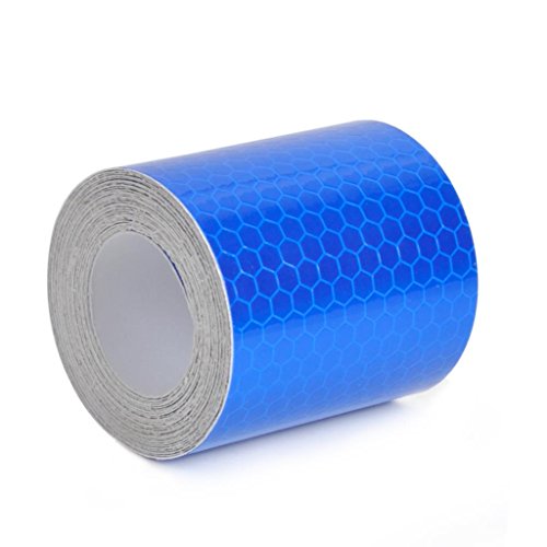 Viewm Reflective Tape 3 Rolls Safety Strips Warning Films 3.28 yard × 2 inch Per Roll (Blue Yellow Green)