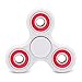 Cppslee Hands Fidget Spinner Toy Stress Reducer- Perfect For ADD, ADHD, Anxiety, and Autism Adult Children (White + red)