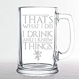 Game of Thrones - I Drink and I Know Things - Etched Beer Mug