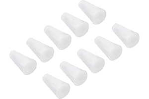 50PCS White Solid Rubber Stopper Silicone Tapered Plugs High Temperature Resistant 250 Conical Stopper for Sealing