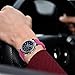 JIELIELE 20mm 22mm Watch Band for Men Women, Silicon Sports Release Replacement Smart Watch Bands (Rose Red, 22mm)
