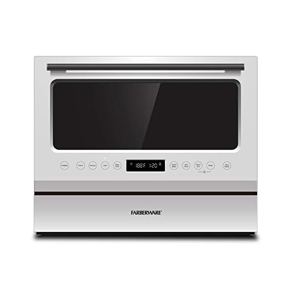Farberware FCD06ASWWHC Countertop Dishwasher, 6 Piece, Glass Door White The Home Kitchen Store