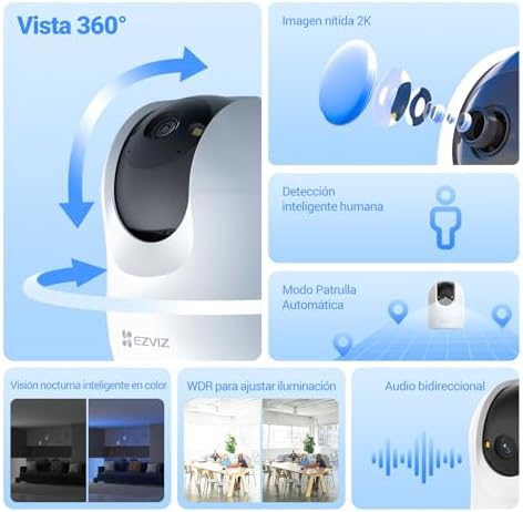 C6N G1 2K (2-pack) Câmara de Vigilância WiFi Interior a 360°
