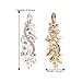 BriLove Women's Wedding Bridal Crystal Multi Marquise Filigree Flower Chandelier Clip-On Dangle Earrings Gold-Tone Clear