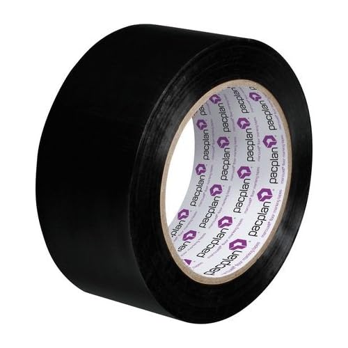 Pacplan 50mm x 33m Black Heavy Duty High Visibility Floor Hazard Lane Marking Tape Qty 1 Roll