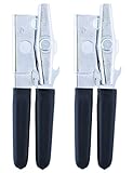 EZ-DUZ-IT Deluxe Can Opener with Black Grips - Set of 2