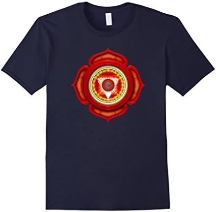 Mens Base Chakra Meditation, Root Chakra, Yoga, T Shirt Large Navy
