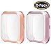 QIBOX Screen Protector Case Compatible Fitbit Versa, 2-Pack TPU Rugged Bumper Case Cover All-Around Protective Plated Bumper Shell Compatible Fitbit Versa Smartwatch