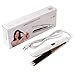 Flat Iron for Hair, BESTBOMG Professional 2 in 1 Ceramic Hair Straightener Flat Iron 110v-220v Dual Voltage,ED Display,Adjustable Temperature 255℉-450℉ for All Long/Short Hair Types (white)