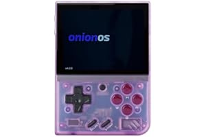 MARRYOO MIYOO Mini Plus 128GB Onion OS Preinstalled Retro Portable Handheld 3.5inches IPS Screen Game Console Miyoo Mini+ Console Compatible with Onion OS (Purple Transparent)
