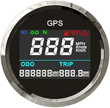 Amazon Com Eling Digital Gps Speedometer Adjustable Odometer Trip Meter For Boat Yacht Motorcycle Car 2 Universal Type 12v 24v Automotive