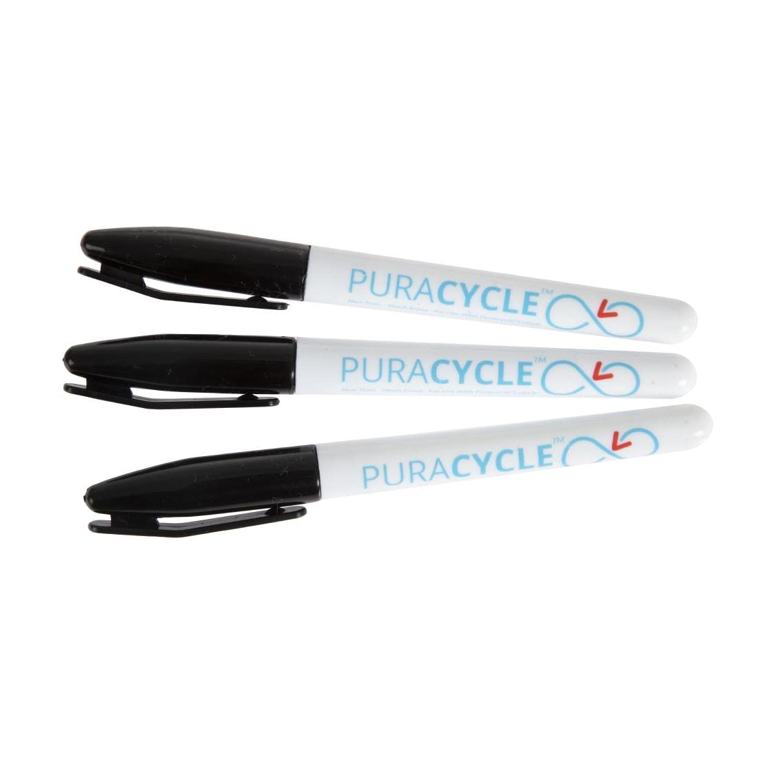 PuraCycle FB284 Non-Toxic Marker Pens Black 3 Pack
