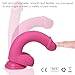 Louviva 8 inch Realistic Dildo Liquid Silicone G-Spot Adult Sex Toy with Suction Cup (Pink)