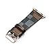Bands for Apple iWatch Leather Series 3 2 1 38mm Replacement Wristband Fashion Plaid Style Strap Wrist Band with Metal Rosegold Adapter Womens Men (Brown 38mm)